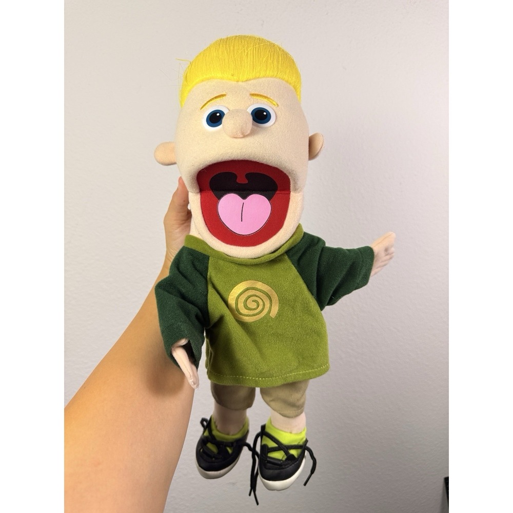 Silly Puppets Eddie Peach Boy Doll Plush Stuffed Hand Puppet Toy